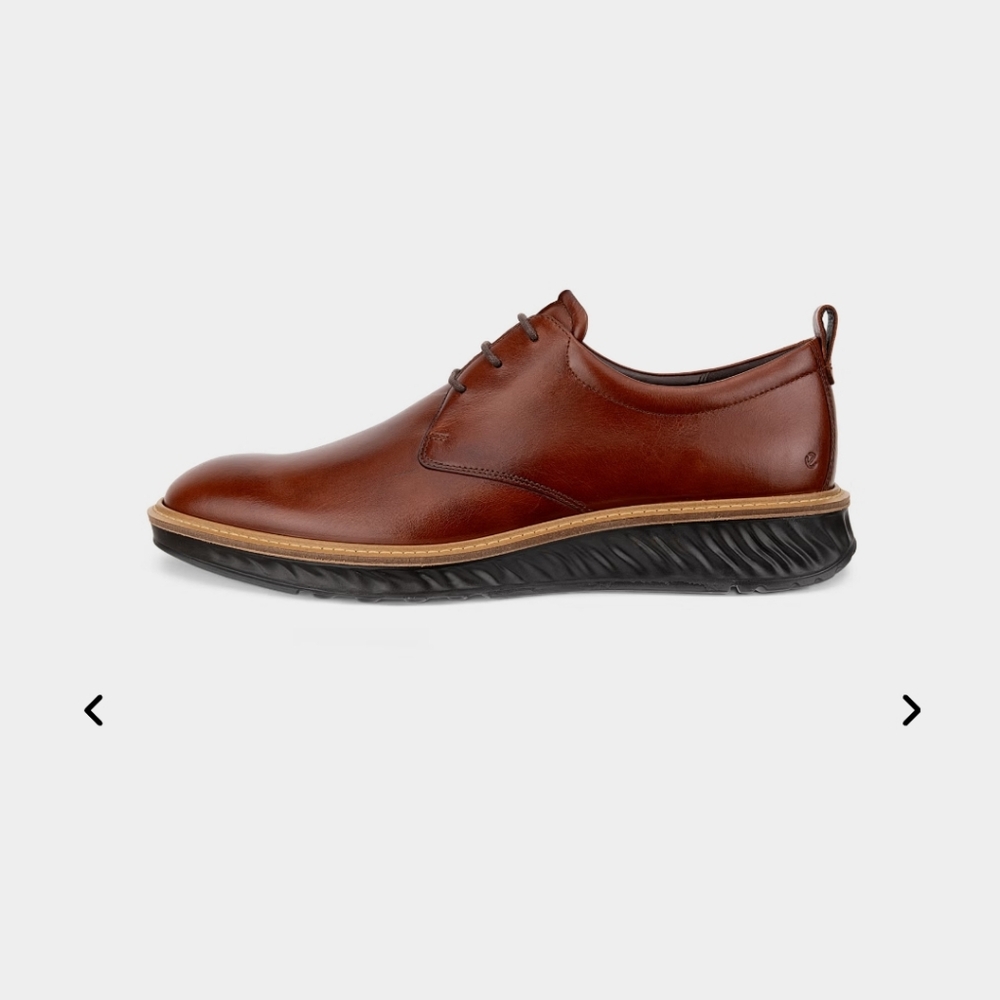 ECCO st.1 hybrid Men's Leather Derby Shoes 13 Church Work Dress Shoes - Picture 3 of 16